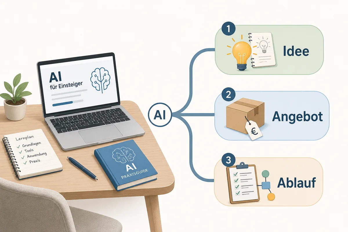 Einsteiger planen mit KI einen strukturierten Start ins Online-Business