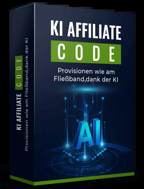 Produktcover des KI Affiliate Code als mögliches Lernangebot für KI-gestützte Affiliate-Projekte